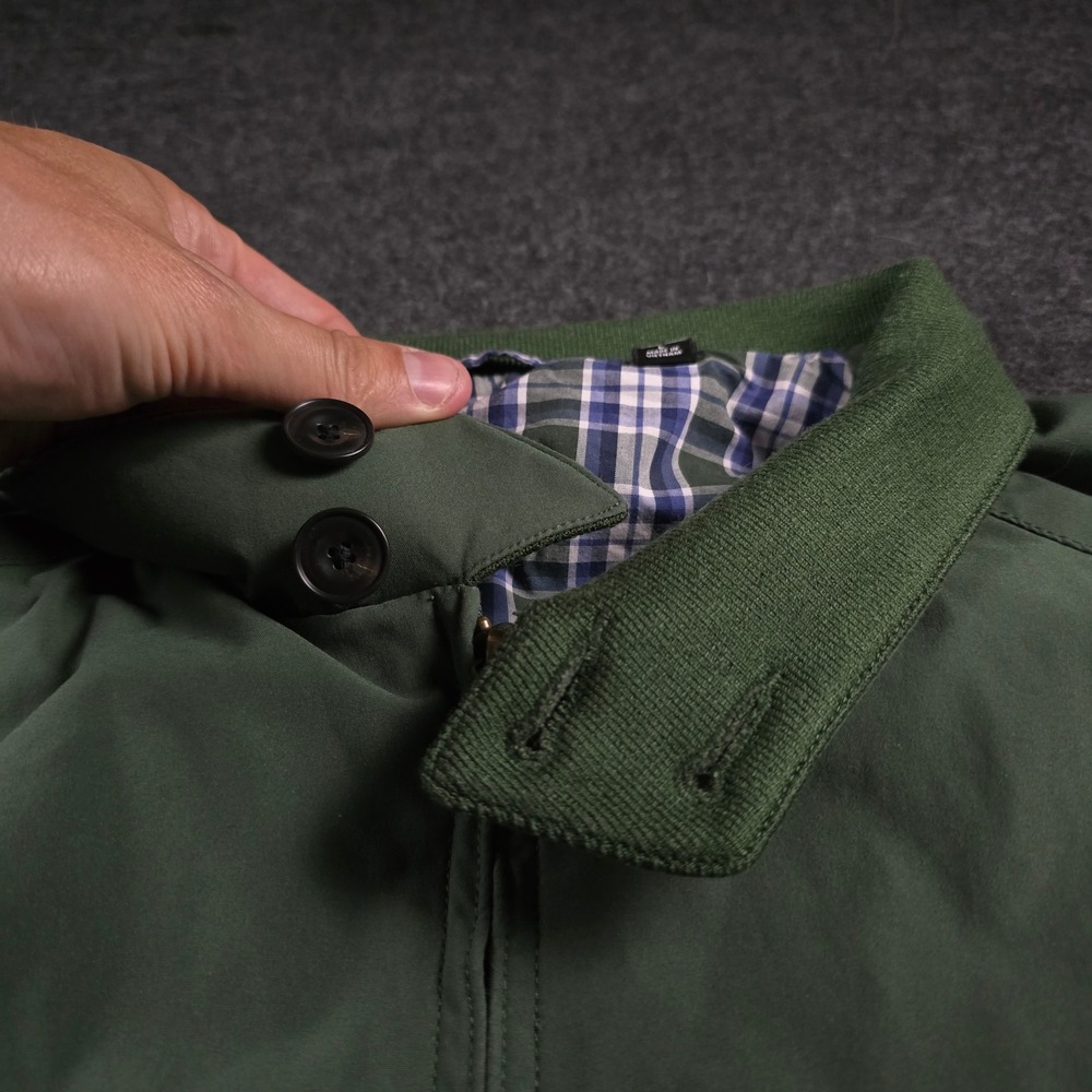 Uniqlo Harrington Jacket Green Plaid Lined Full Zip Baracuta Bomber Men's Large - Picture 8 of 14